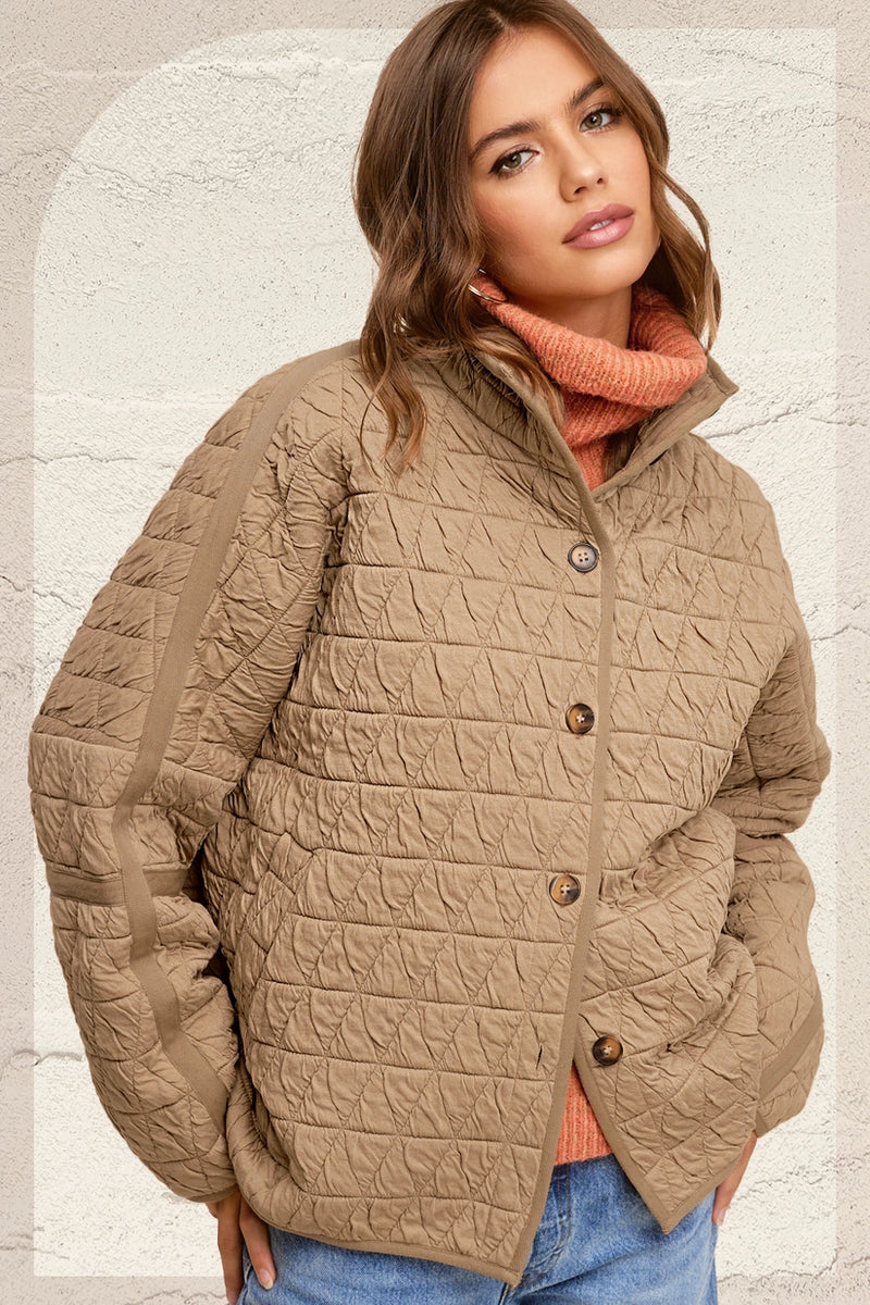 Kokum's Revenge - Lilac Unisex Quilted Coat