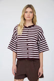 bordeaux stripe cardigan