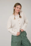 core cardigan (brown and cream)