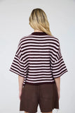 bordeaux stripe cardigan