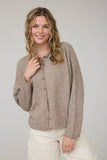 core cardigan (brown and cream)