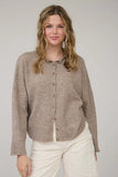core cardigan (brown and cream)