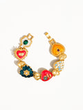 boho baroque heart bracelet