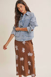 slow burn midi skirt