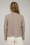 core cardigan (brown and cream)