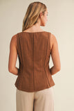 sepia vest top