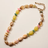 organic multi bead necklace
