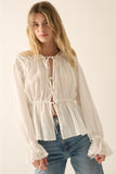 daisy tie blouse