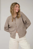 core cardigan (brown and cream)