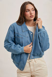 barlow faux fur denim jacket