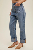 cuffed boyfriend jeans