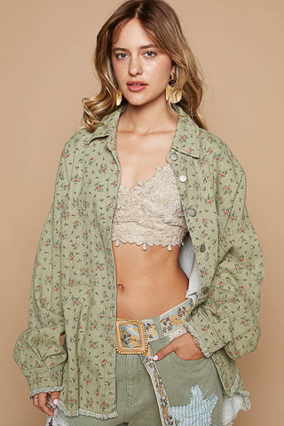 amaryllis bloom button down