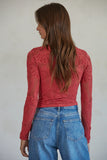 crimson crush lace top