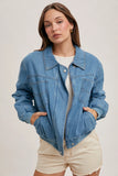 barlow faux fur denim jacket