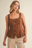 sepia vest top
