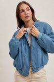 barlow faux fur denim jacket