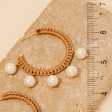 pearl bead hoop earrings