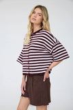 bordeaux stripe cardigan