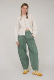 core cardigan (brown and cream)