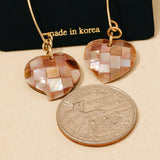 shell plated heart earrings