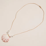 seashell and pearl cord necklace