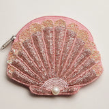 seashell beaded coin purse