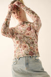 fall floral mesh top 2.0