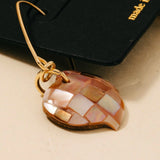 shell plated heart earrings