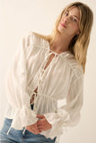 daisy tie blouse