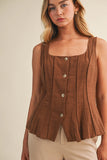 sepia vest top