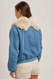 barlow faux fur denim jacket