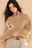 mustard flower sweater