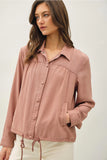 tea rose tencel jacket