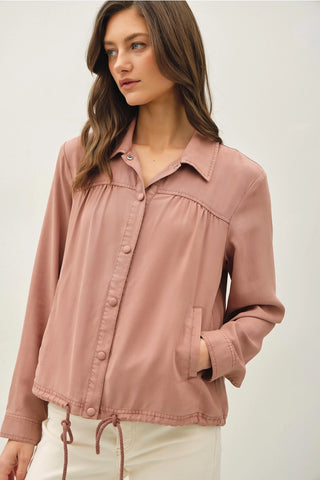 tea rose tencel jacket