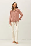 tea rose tencel jacket