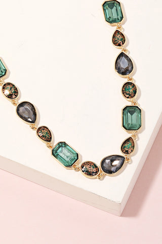 colorful gem necklace