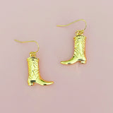 cowgirl boot dangle earrings