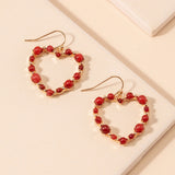 heart shaped stone earrings