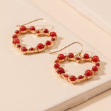 heart shaped stone earrings
