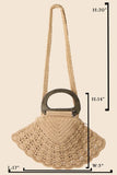 seashell wood handle bag