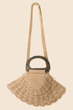 seashell wood handle bag